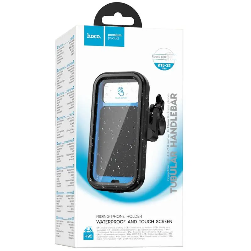 Вело- Мото- тримач Hoco H95 Bendito waterproof Black - фото 2