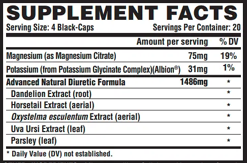 Діуретик - Сечогінний Засіб Lipo-6 Black Diuretic - 80 капсул - фото 4