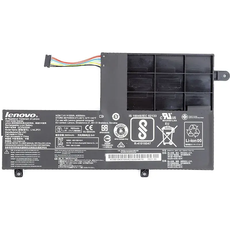 Акумулятор для ноутбуків LENOVO Yoga 510-14AST (L15C2PB1) 7.4V 4050mAh (original) (NB481002) - фото 2