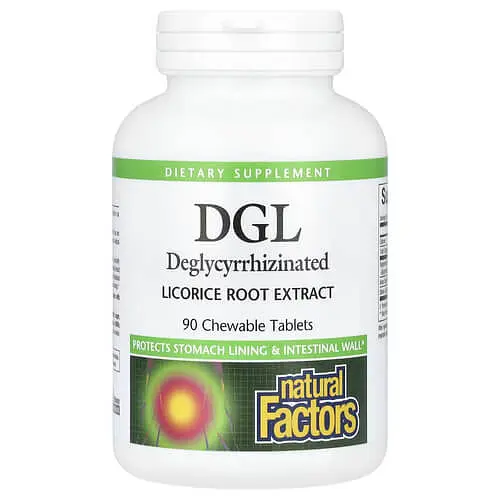 Солодка корінь (Licorice) DGL 90 Chewable Tablets Natural Factors vit0004914