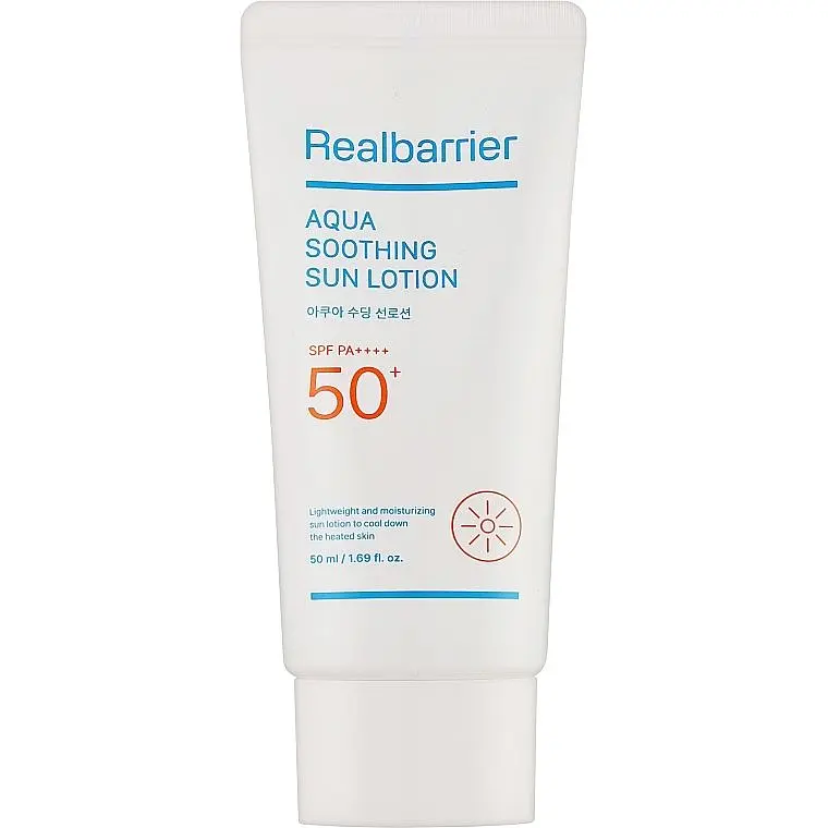 Увлажняющий солнцезащитный лосьон Real Barrier Aqua Soothing Sun Lotion SPF50+PA++++ 50 мл - фото 2