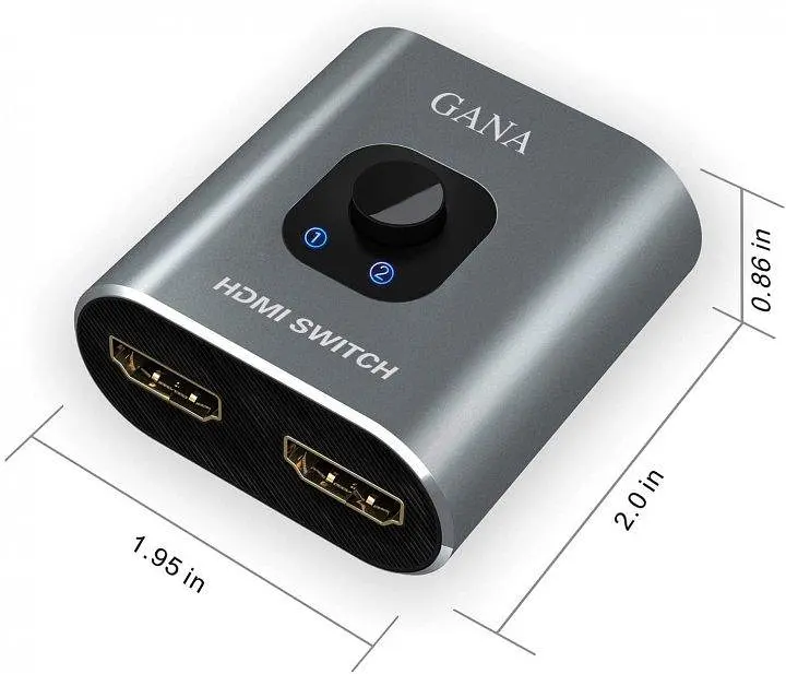 HDMI спліттер / комутатор двонаправлений на 2 порти GANA HD 4K 3D 1080P Switch перемикач розгалужувач - фото 5