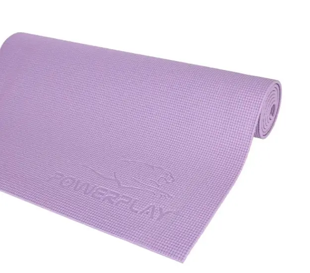 Килимок для йоги та фітнесу PowerPlay 4010 PVC Yoga Mat Лавандовий (173x61x0.6) (PP_4010_Lavender_(173*0,6) - фото 4