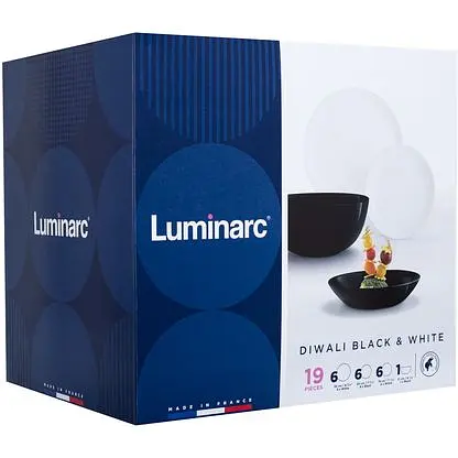 Столовый сервиз Luminarc Diwali Black & White, 19 предметов (P4360) - фото 11
