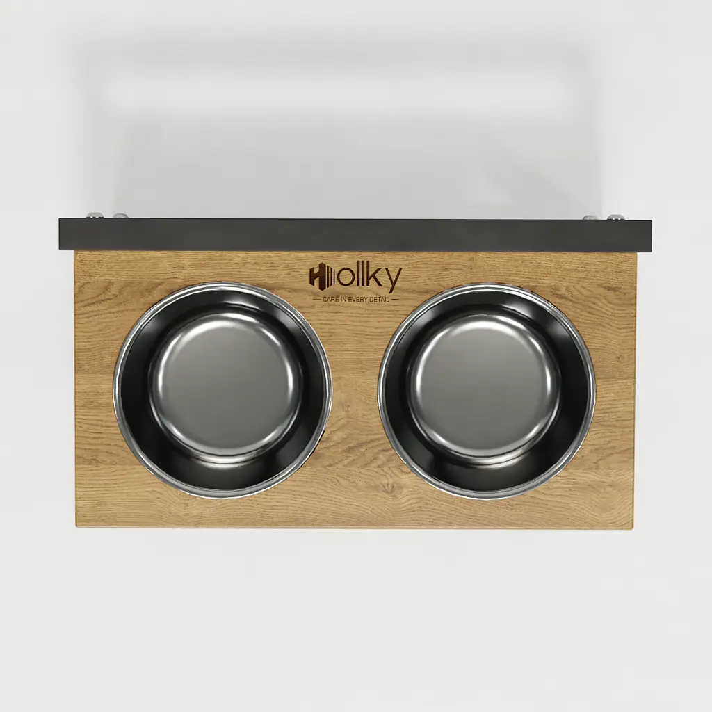 Hollky Flex S — миски на регульованій підставці для маленьких собак (2 × 0.450 л) - фото 5