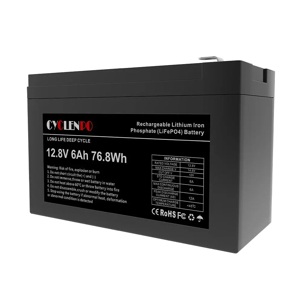 Акумуляторна батарея літій-залізо-фосфатна 12.8В 6Аг Cyclen 12.8V 6AH LiFePo4 (44-00079) - фото 2