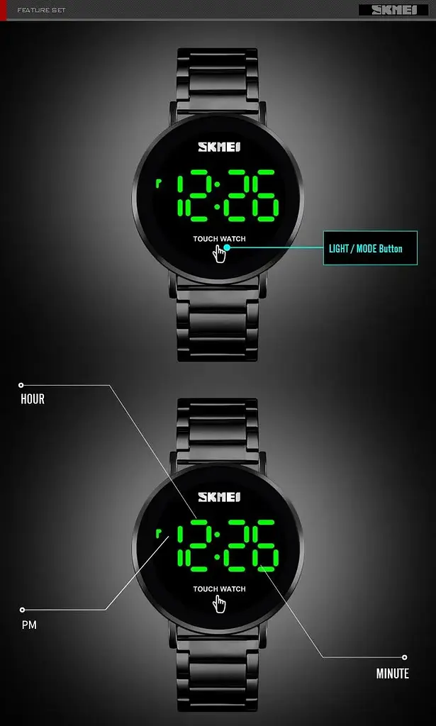 Наручний годинник Skmei 1550 Black, 1550SBK (18362) - фото 9