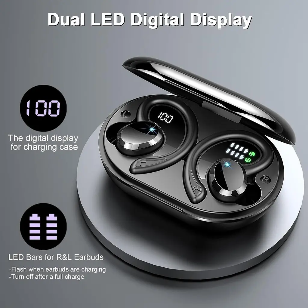 Bluetooth-навушники Rulefiss Q38 із захистом IP7 та автономністю до 48 годин - фото 4
