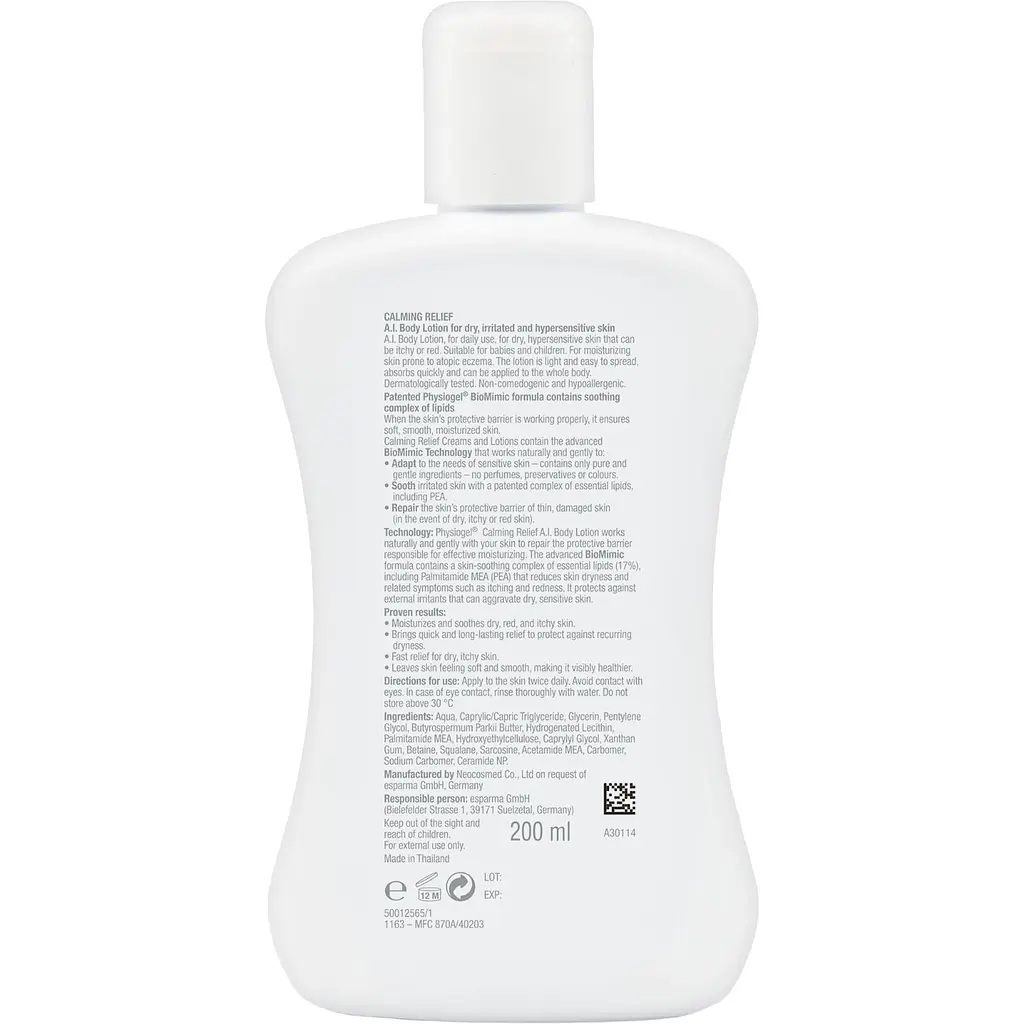 Заспокійливий лосьйон Physiogel Calming Relief A.I. для сухої та чутливої шкіри тіла 200 мл (4997001) - фото 2