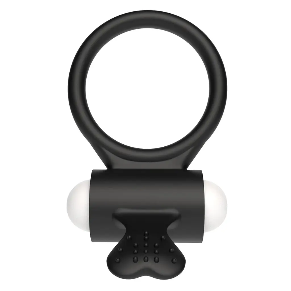 Віброкільце Lovetoy Power Clit Cockring Heart чорний - фото 4