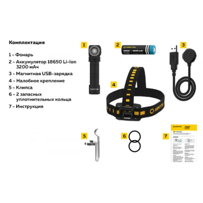 Налобный фонарь ArmyTek Wizard C2 Magnet USB White (F08901C) - фото 12
