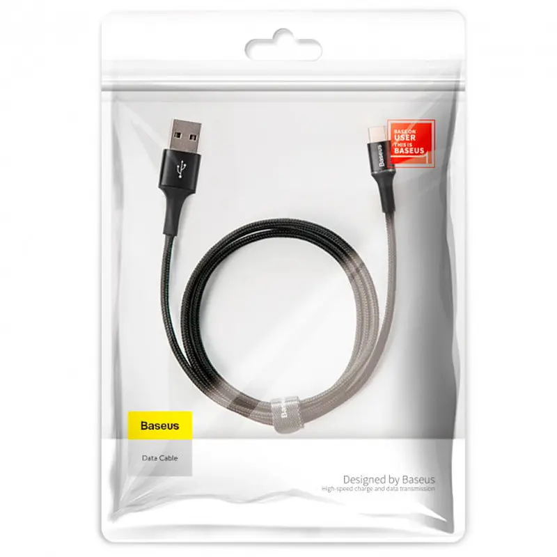 Кабель Baseus Halo Cable USB to Type-C 3A 1m CATGH-B01 Black - фото 3