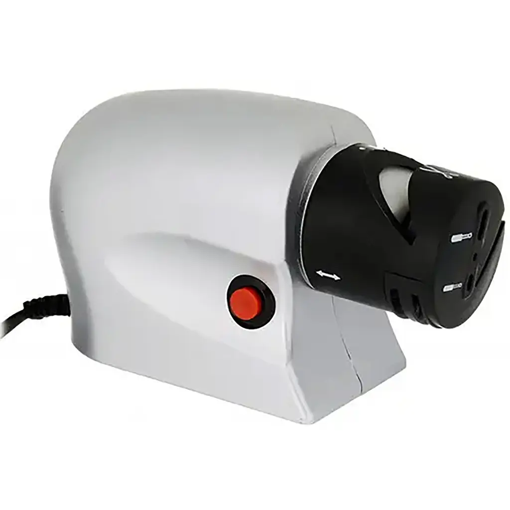 Електрична точилка для заточування ножів та ножиць ELECTRIC SHARPENER Silver, Kitchen Master Сірий 86963 - фото 2