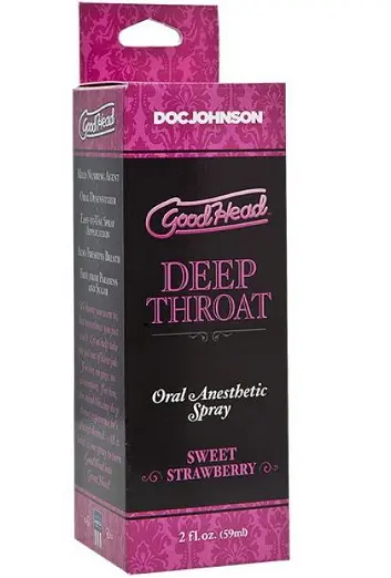 Полуничний спрей для мінету Doc Johnson - Good Head Deep Throat Spray, Sweet Strawberry , 59 ml Doc Johnson SO2801 89717 - фото 3