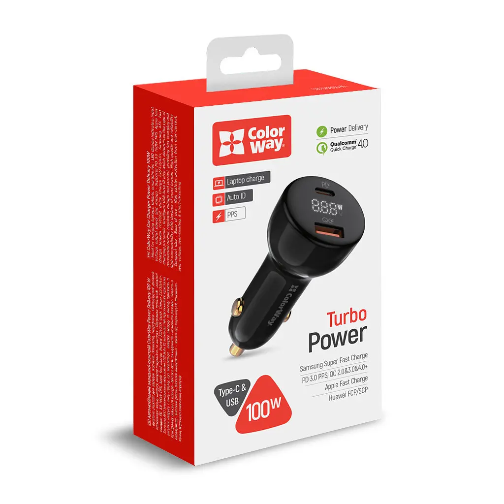 Зарядний пристрій ColorWay Power Delivery PPS USB (USB-A + USB-C) (100 Вт) чорний (CW-CHA044PD-BK) - фото 10