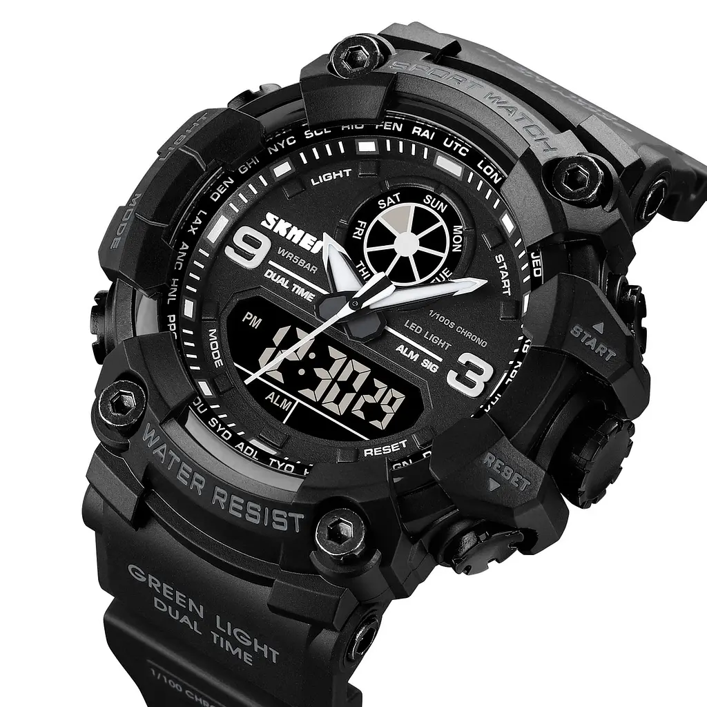 Наручний годинник чоловічий Skmei 1818 Black, 1818BK (12270) - фото 4