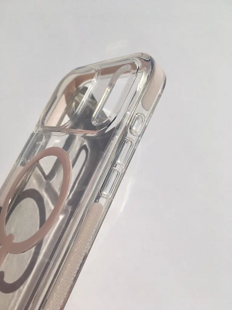 Чохол протиударний для iPhone 17 Pro Max ZAGG Gear4 Santa Cruz MagSafe KS Clear Case Прозорий з підставкою Рожевий - фото 4