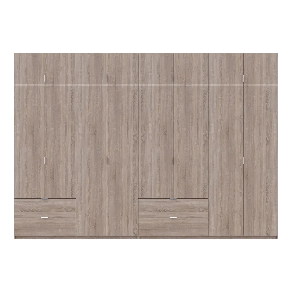 Шафа для одягу Doros Лукас Дуб сонома 4+4 ДСП 340х50х240 (42005139) - фото 4