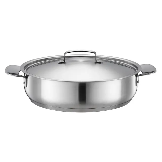 Сотейник глибокий Fiskars All Steel 28 см матовий (1064749) - фото 2