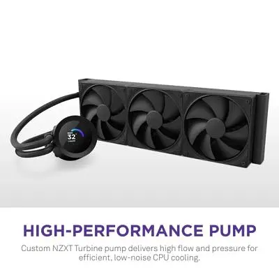Система жидкостного охлаждения NZXT Kraken Plus V2 360mm AIO liquid cooler w/Displ (RL-KN360-B2) - фото 2