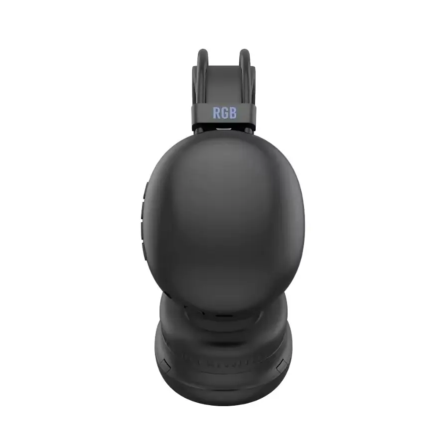 Бездротові навушники PG 830 RGB Bluetooth гарнітура з мікрофоном накладні чорний - фото 4