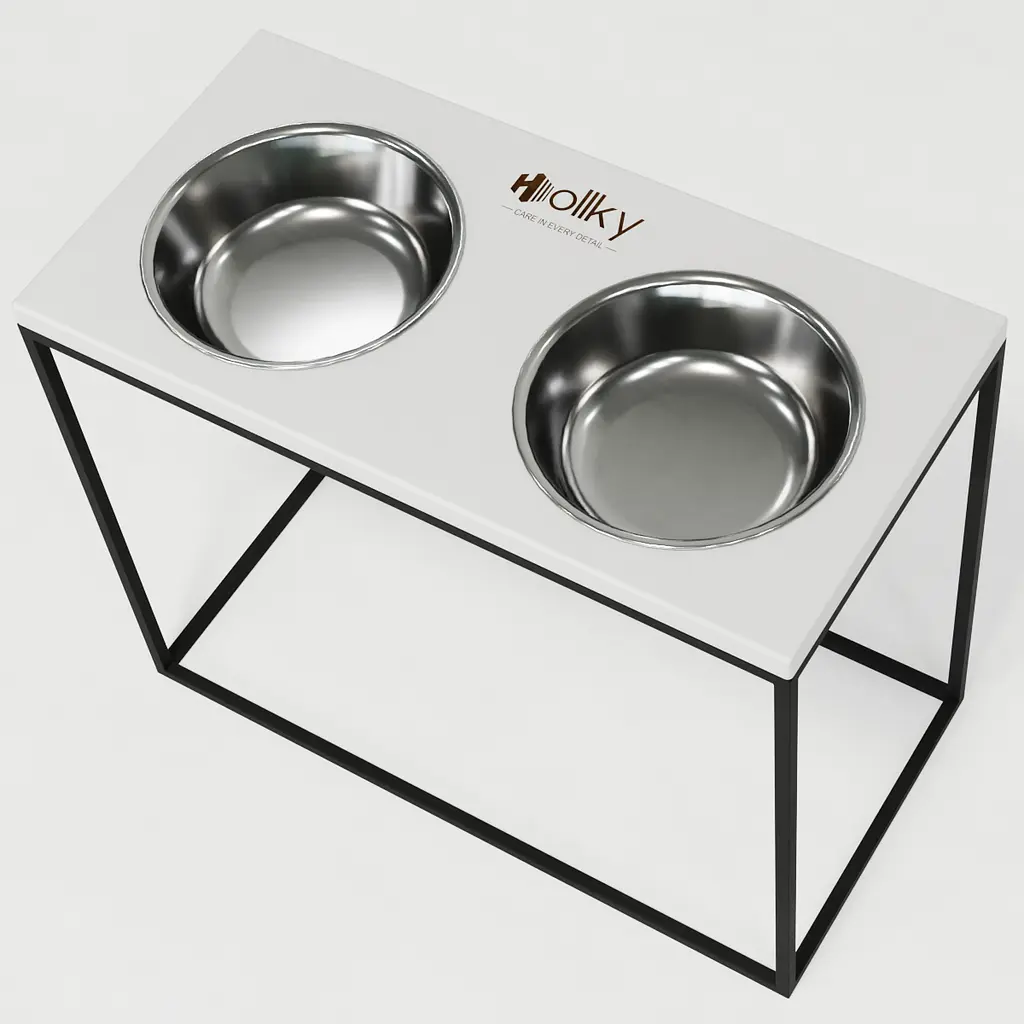 Hollky Base XL40 — миски на підставці для великих собак (2 × 1,8 л, висота 40 см) - фото 9