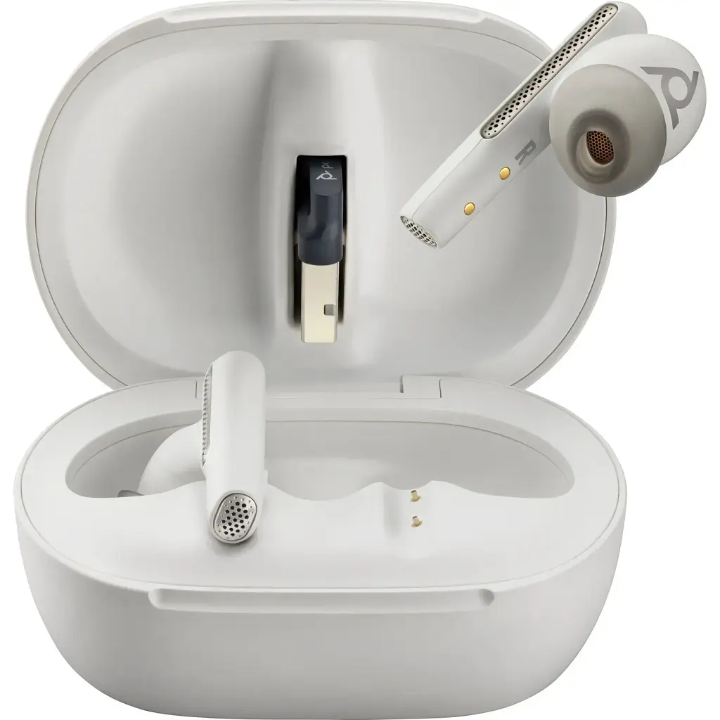 Наушники TWS Poly Voyager Free 60+ Earbuds + BT700A + TSCHC White - фото 2