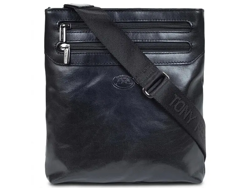 Чоловіча сумка з натуральної шкіри Italico 6048G-20 nero чорна 20×24×4 см TONY PEROTTI sum0029100 - фото 2