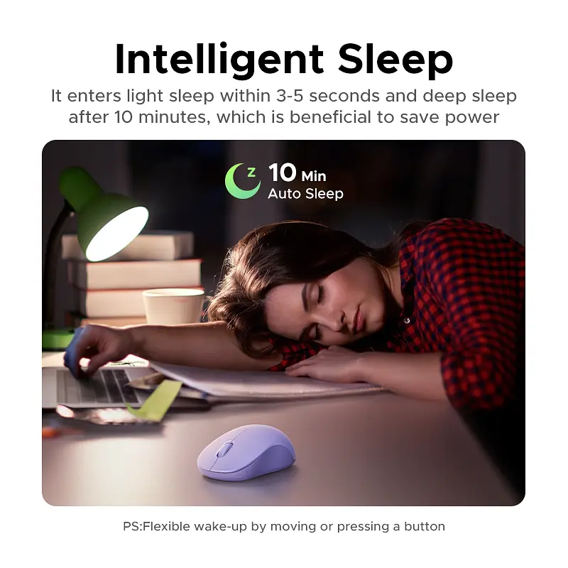 Маніпулятор миша бездротова UGREEN M331 Multi-mode Wireless Mouse Purple - фото 9