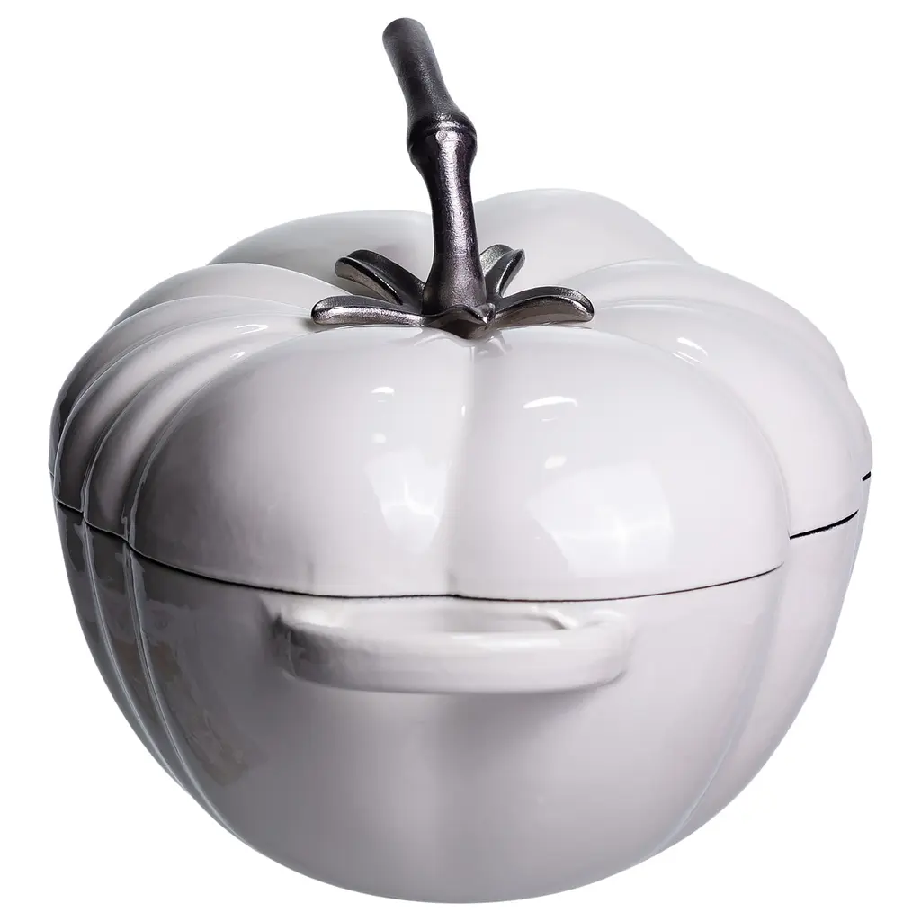 Каструля чавунна емальована Iron Tomato 2,5 л, білий Yongkang HP-FLG-20 BEIGE - фото 4