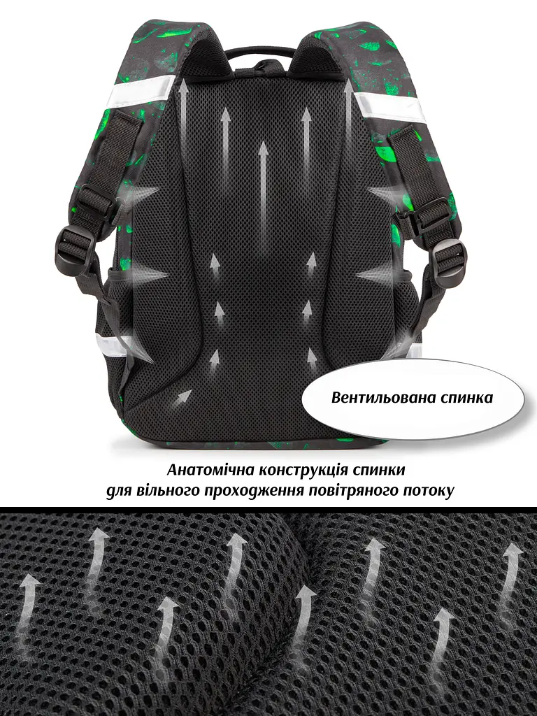 Ортопедичний рюкзак 3 в 1 з пеналом та мішком для хлопчика School Standard з М'ячем для першокласника (Full 160-27) - фото 7