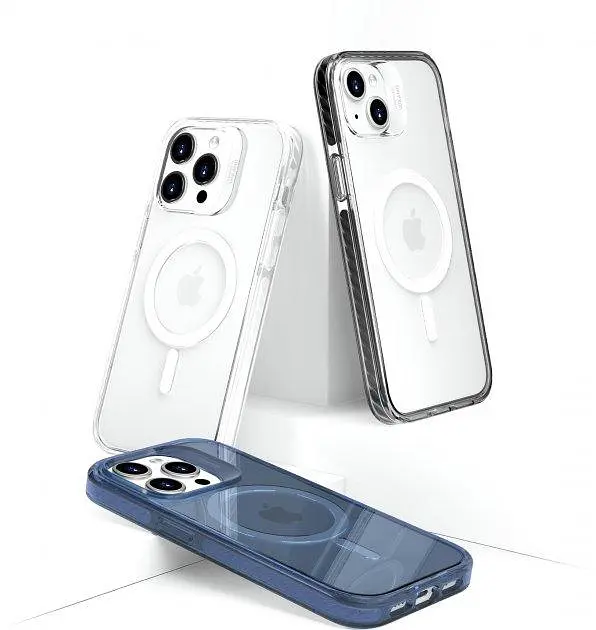 Панель чохол магнітний Vokamo Smult MagSafe для Apple iPhone 15 Pro Max White - фото 3