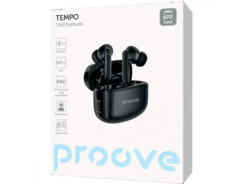 Навушники TWS Proove Tempo ANC Black (TWTM0001AP01) - фото 5