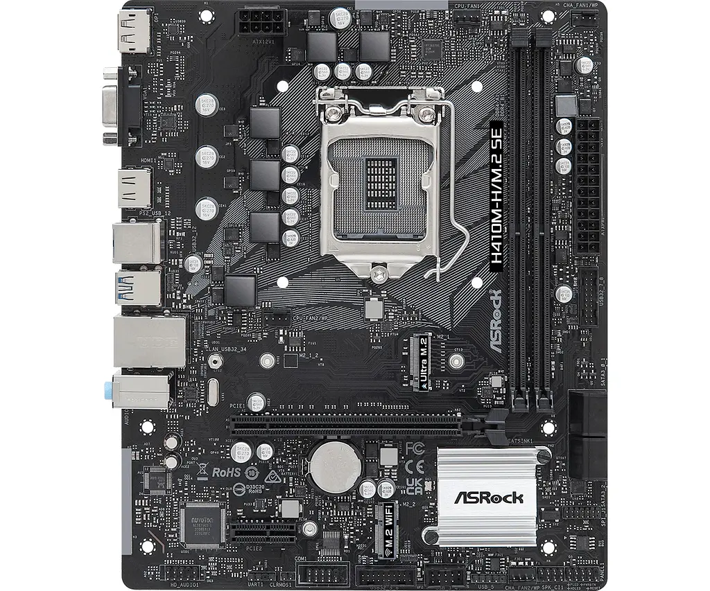 Материнская плата ASRock H410M-H/M.2 SE Socket 1200 - фото 2