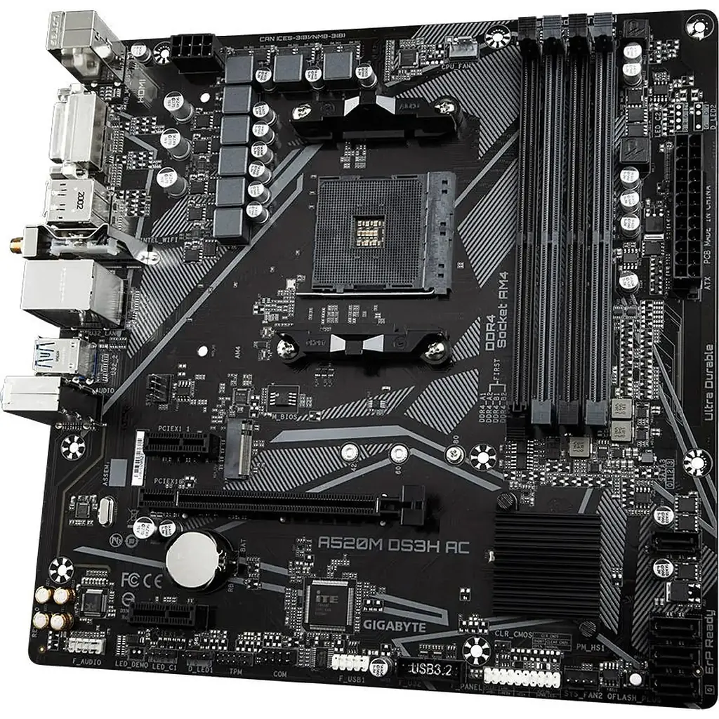 Материнська плата Gigabyte A520M DS3H AC [146957] - фото 3