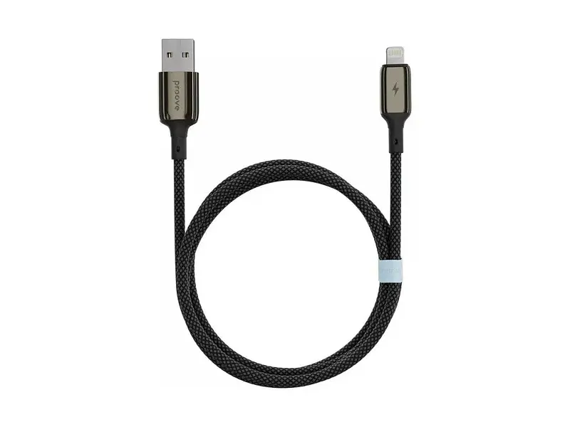 Кабель Proove Dense Metal Lightning 2.4A 1m Black (CCDM20001101) - фото 3