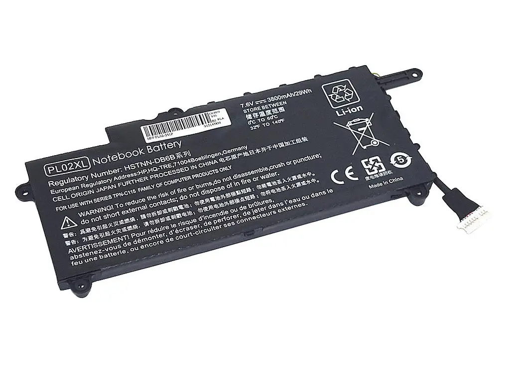 Акумулятор для ноутбука HP PL02 Pavilion 11 7.6V Black 3800 mAh - фото 2