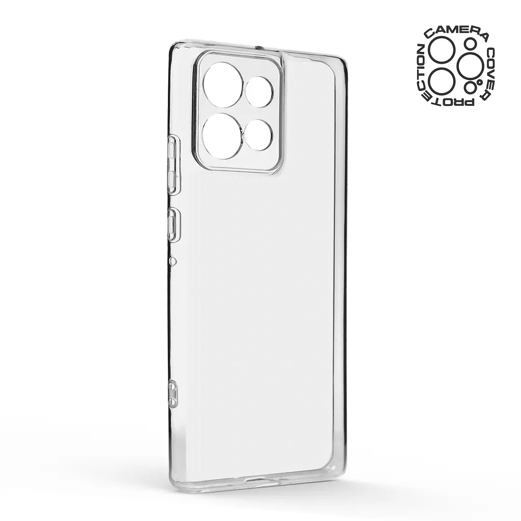 Прозрачный чехол для Motorola Edge 50 5G с защитой камеры, тонкий, силиконовый, бесцветный, ударопрочный, противоударный бампер с закрытой камерой, ArmorStandart (ARM81699) - фото 2