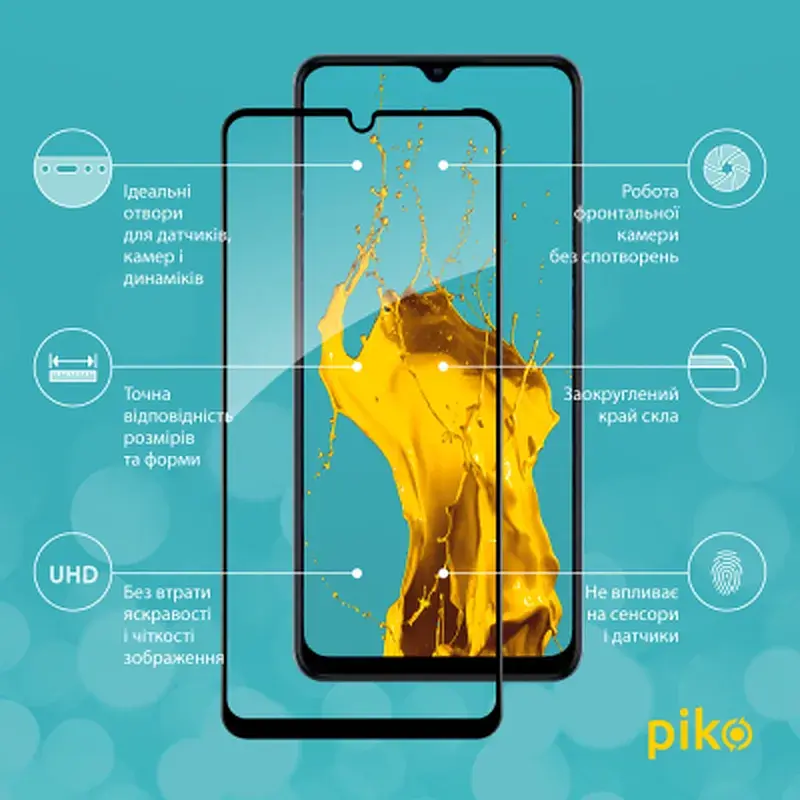 Скло захисне Piko Full Glue ZTE Blade A72 Black (1283126545580) - фото 2