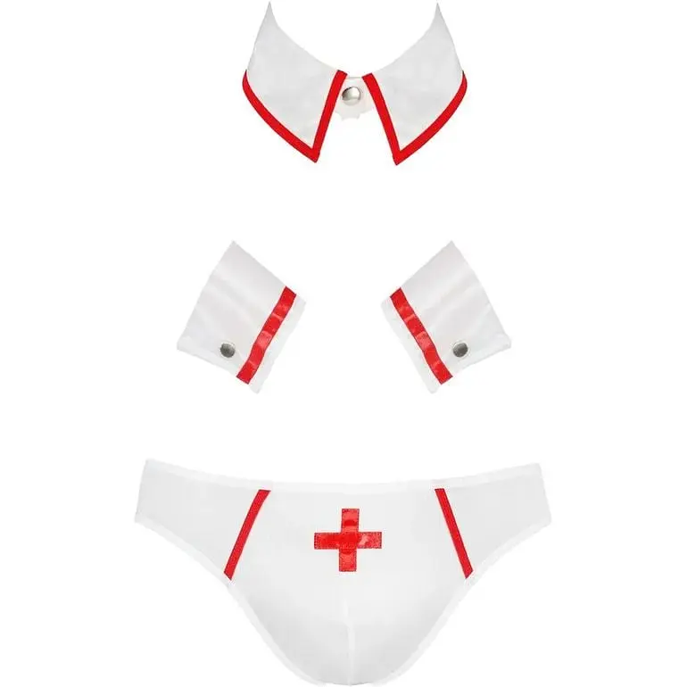 Еротичний чоловічий костюм Passion 037 Set Gregory white L/XL - фото 3