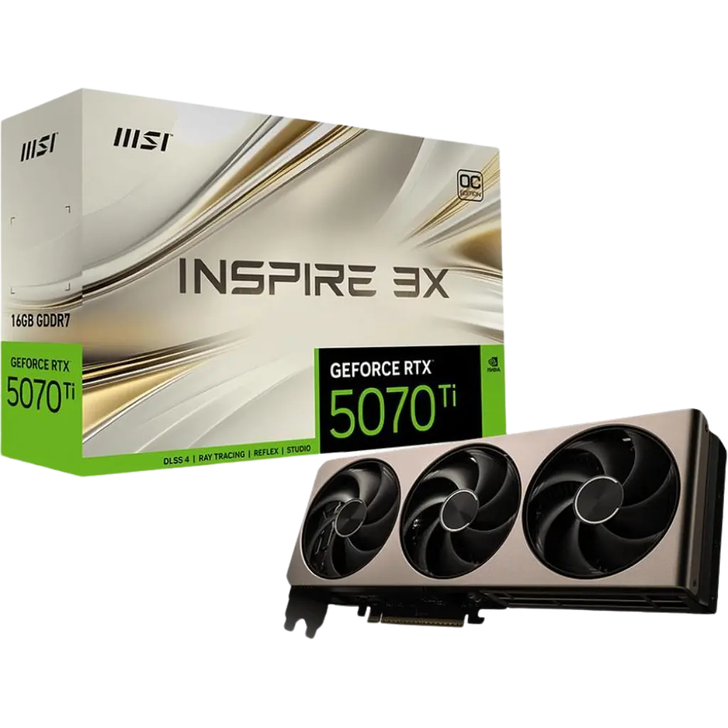 Відеокарта GeForce RTX 5070 Ti 16GB MSI Inspire 3X OC (RTX 5070 Ti 16G INSPIRE 3X OC) - фото 3