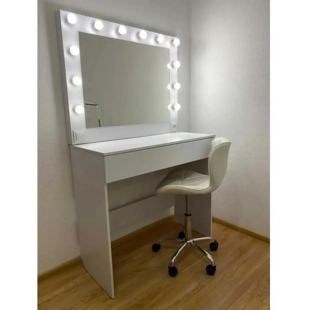 Туалетний стіл з дзеркалом ВМК (BRW) Білий/Білий глянець (BRW-1939) - фото 2