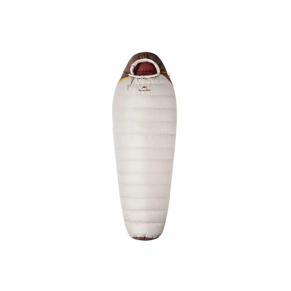 Спальник з натуральним пухом Naturehike Snowbird CNK2550WS014, p-р L, коричневий 400 г
