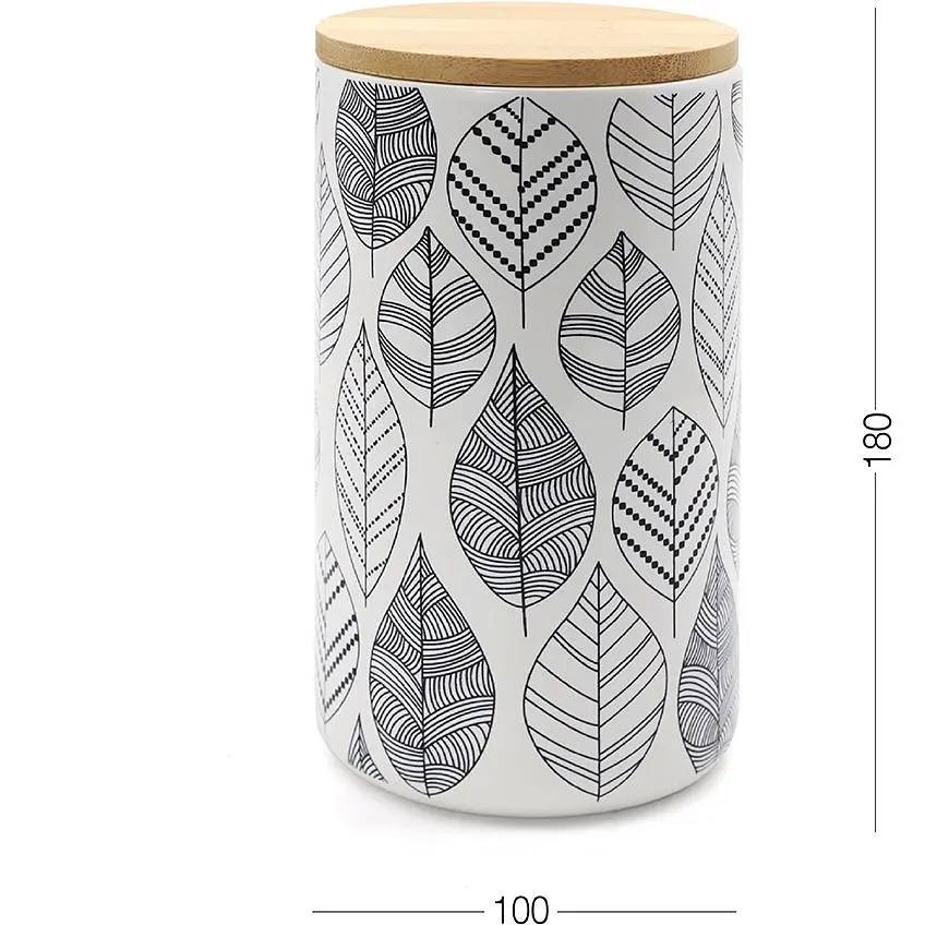 Ємність для зберігання МВМ My Home 1100 мл біла (KP-15 L WHITE/WOOD) - фото 2