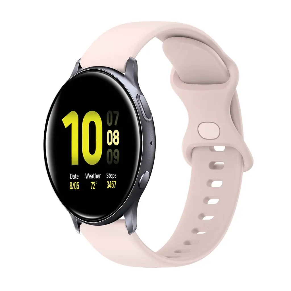 Ремінець силіконовий для смарт-годин BeWatch Amazfit універсальний S 20 мм CBітло-рожевий (101N3S09.2) - фото 6