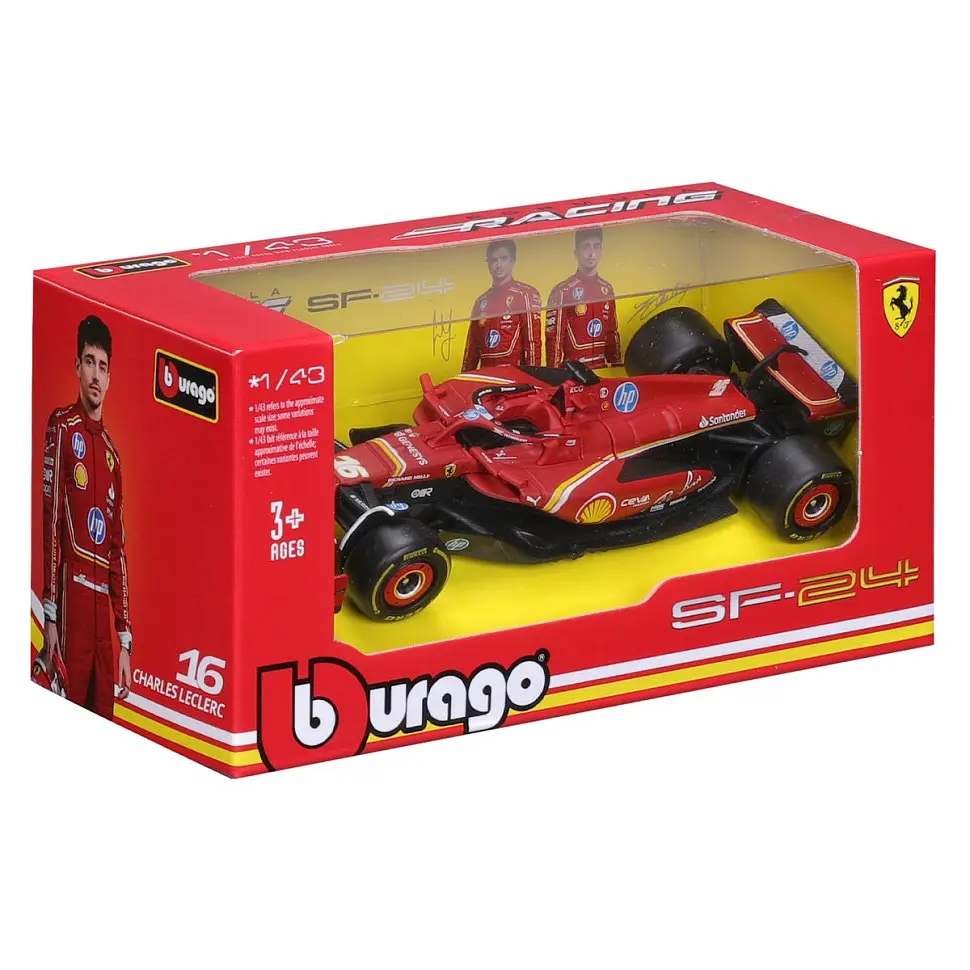 Автомодель FERRARI RACING - SF-24 Bburago 18-36844 масштаб 1:43 - фото 7