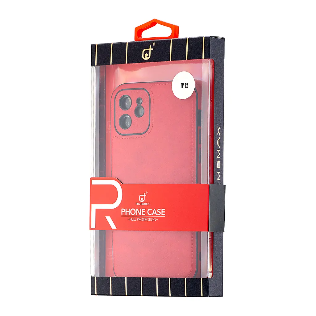 Чохол Jinduka Leather Protected Camera iPhone 12 Red - фото 2