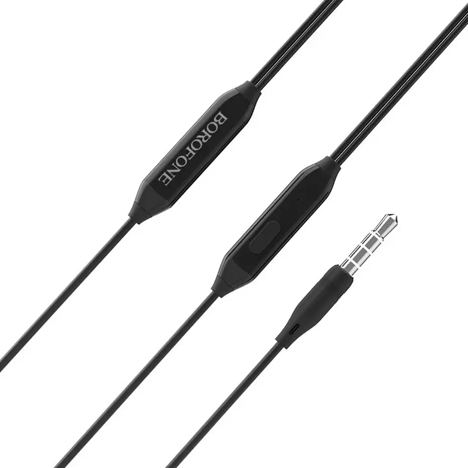 Проводные вакуумные наушники Borofone BM20, 3.5mm, 1.2m, Чёрный - фото 3