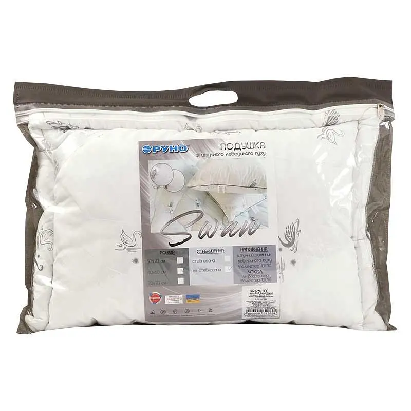 Подушка Руно 40x60 - Silver Swan штучний пух біла (21453) - фото 5