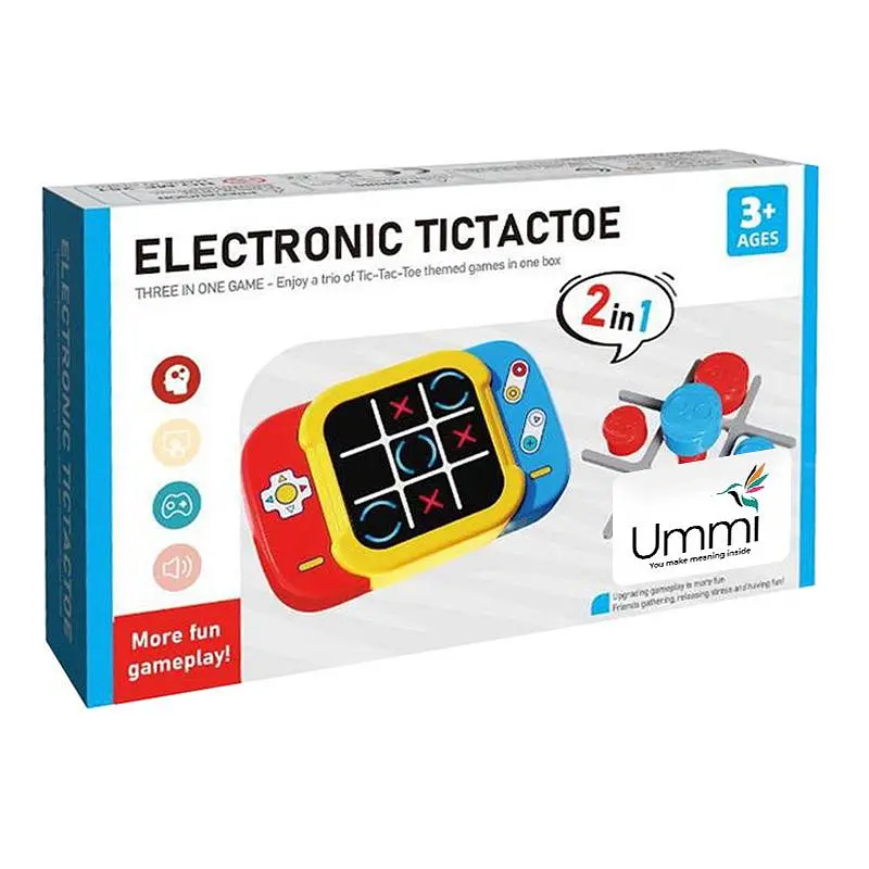 Портативная интерактивная игра Ummi ME-252 2in1 Electronic Tic-Tac-Toe Yellow - фото 5